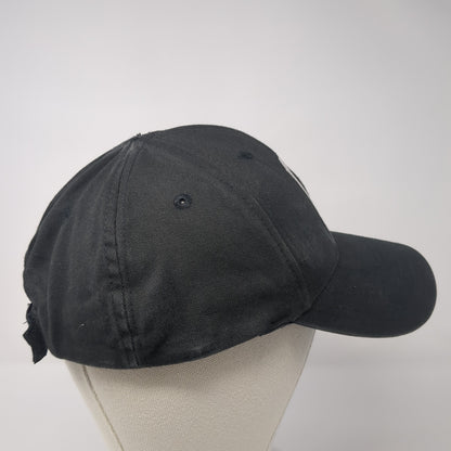 C Strapback Baseball Cap Black One Size Adjustable Embroidered 6 Panel TCK