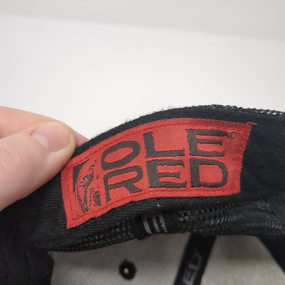 Ole Red Snapback Trucker Hat Black One Size Adjustable Embroidered Mesh Back