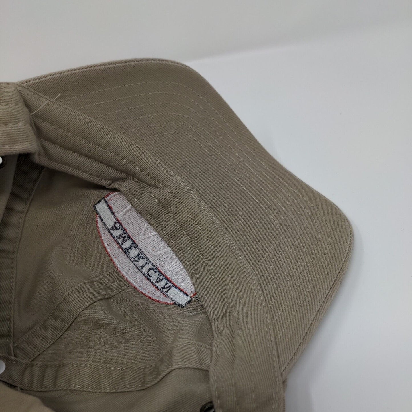 Fresh American Lamb Slideback Hat Tan One Size Adjustable Embroidered