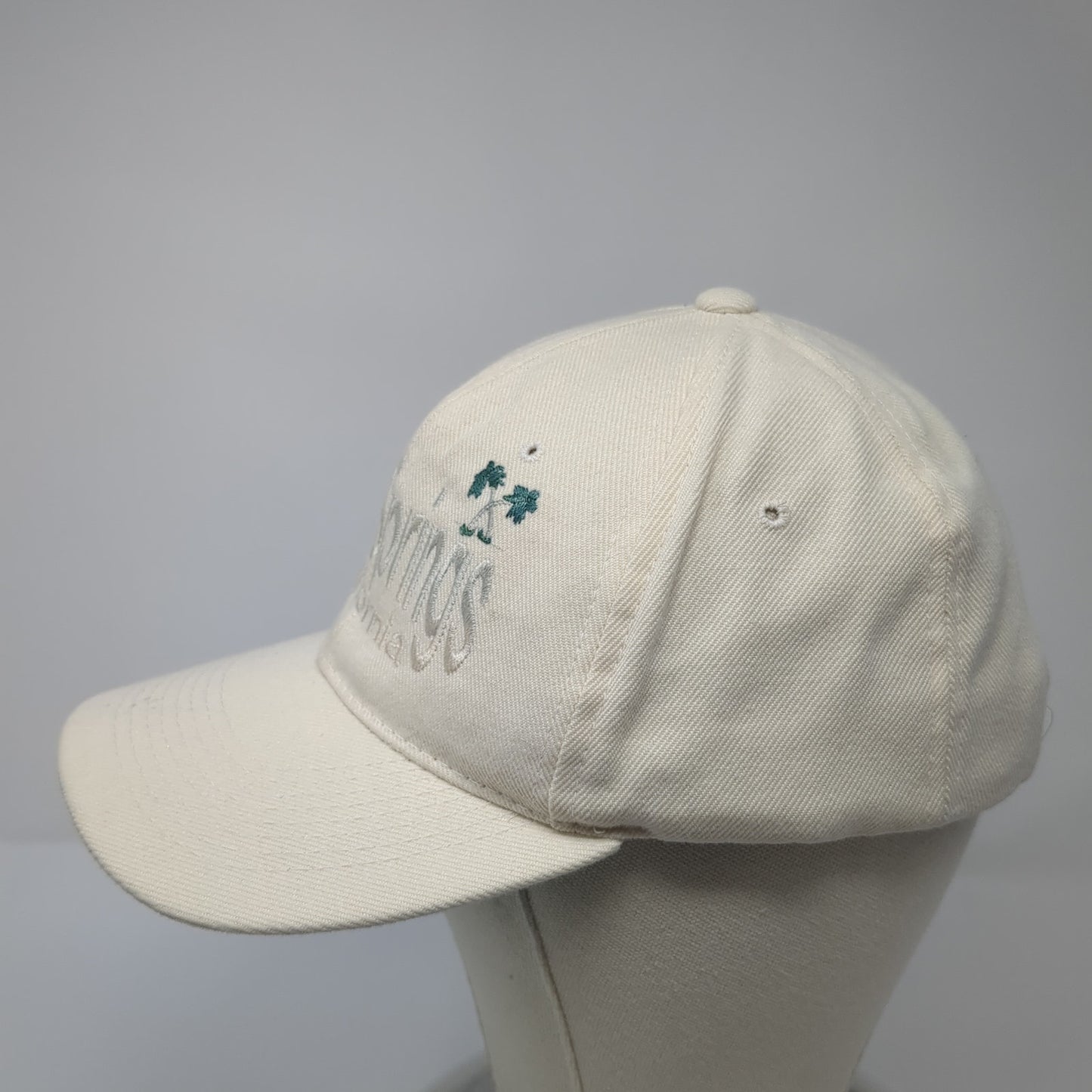 Palm Springs California Snapback Hat Beige One Size Solid Adjustable