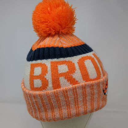 Denver Broncos NFL New Era Beanie Orange Blue White One Size Pom Patch Knit Hat