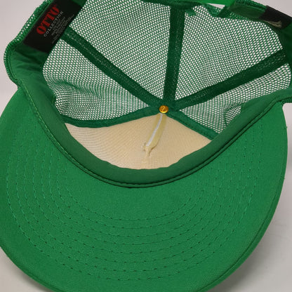 Otto Trucker Hat Green White One Size Fishing Brook Brown Rainbow Cutthroat Snap