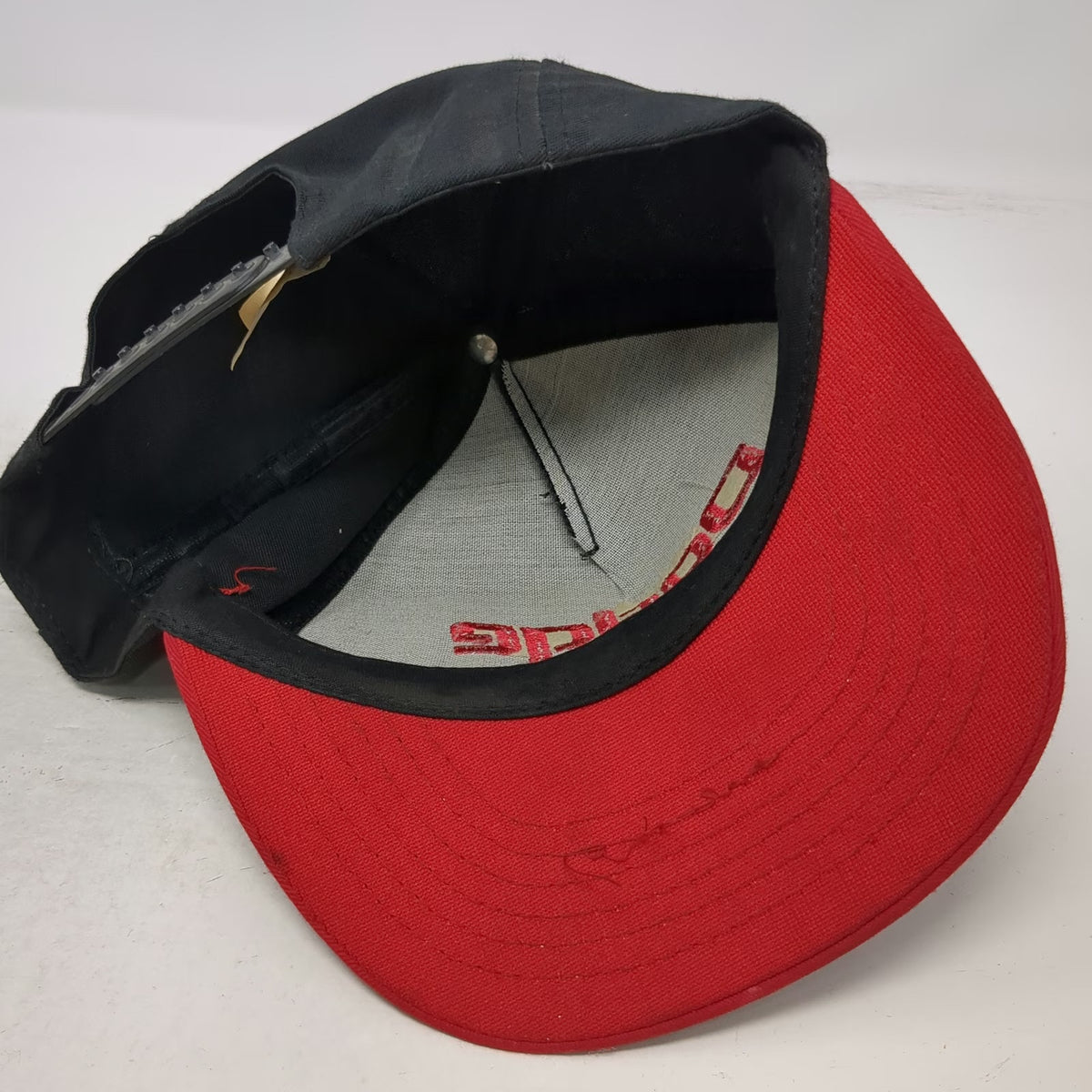 Nomad Dodge Trucker Hat Black Red Vintage Snapback Flat Brim Made in USA