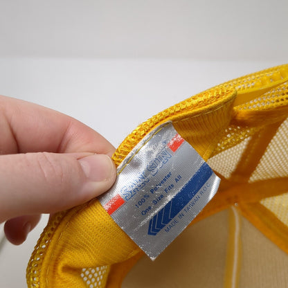 Black Rock RV Park Snapback Trucker Hat Yellow OS Adjustable Mesh Rope San Sun