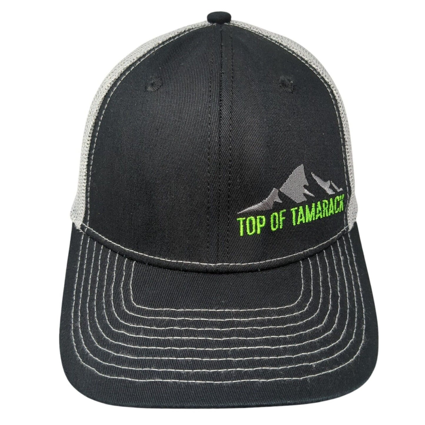 Top of Tamarack Snapback Trucker Hat Black OS Adjustable Embroidered Mesh Back