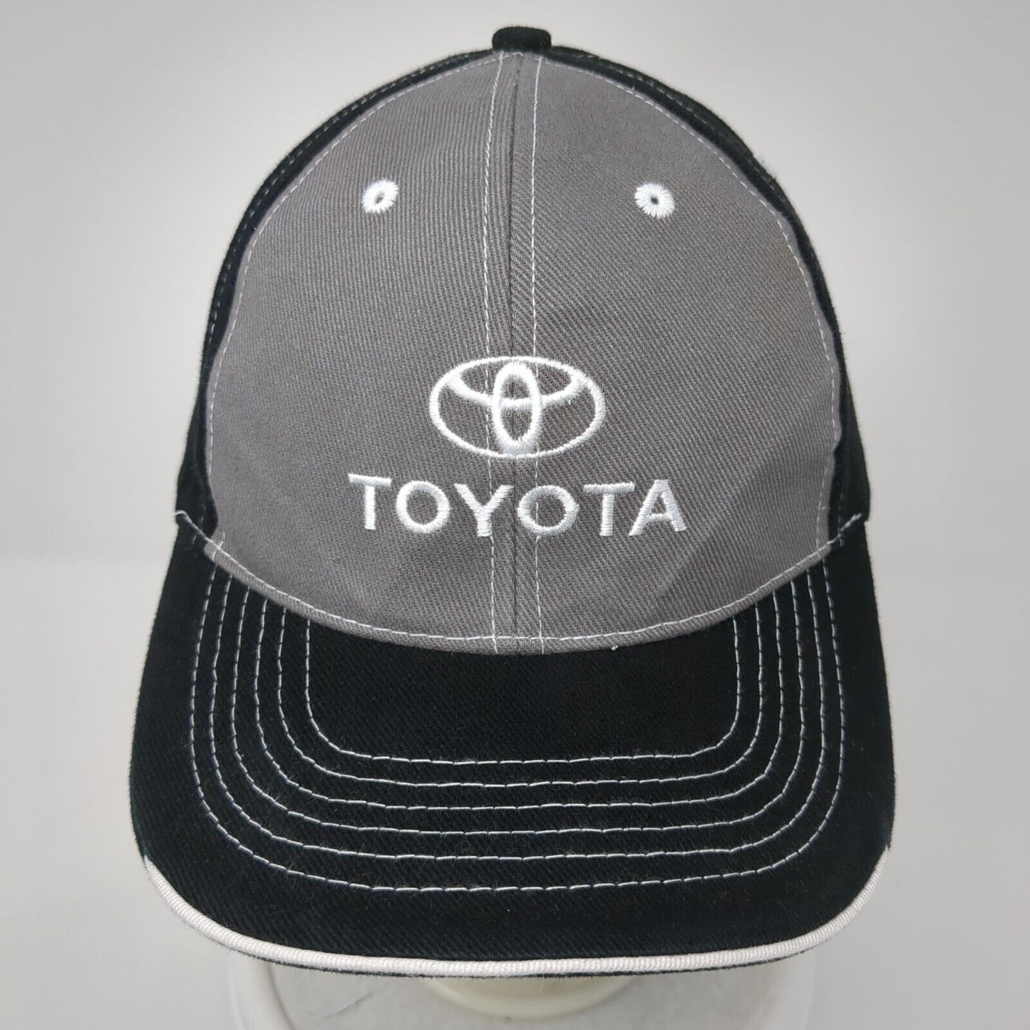 Toyota Spell Out Strapback Hat Multi One Size Embroidered Colorblock
