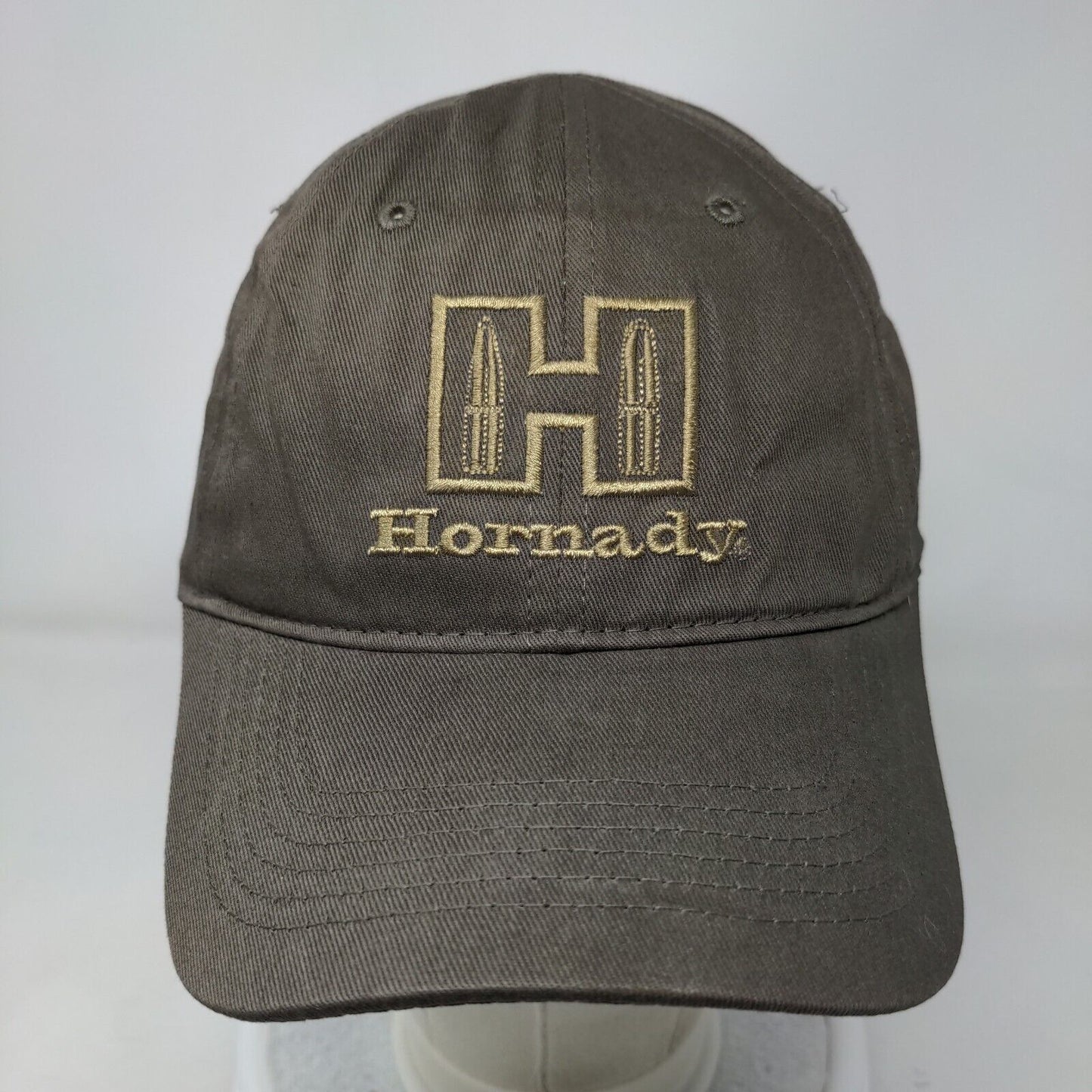 Hornady Strapback Hat Brown One Size Embroidered Adjustable 6 Panel Ammo Guns
