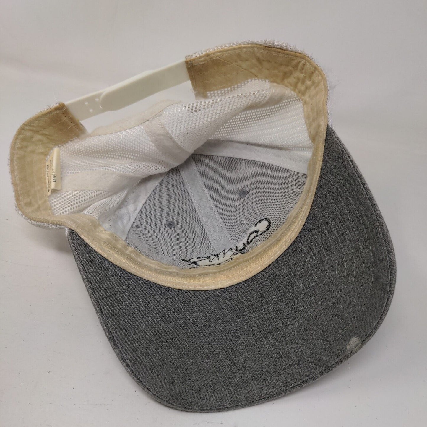 Country Cred Snapback Mesh Back Trucker Hat Gray OSFM Embroidered