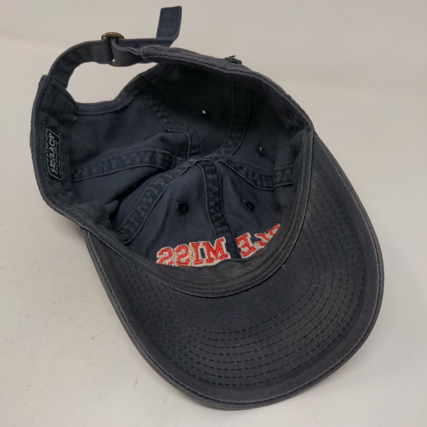 Legacy Men's Slideback Hat Blue Embroidered Ole Miss Rebels Logo 100% Cotton