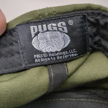 Pugs American Flag Patch Green Baseball Cap One Size Strapback Hat Embroidered