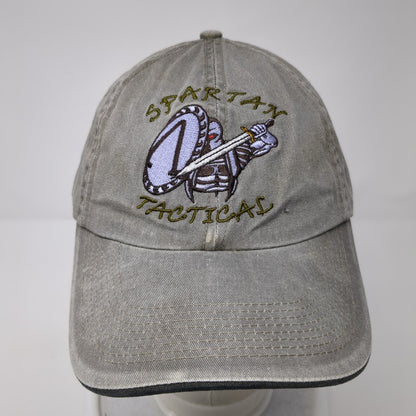 Spartan Tactical Slideback Hat Gray One Size Adjustable Embroidered