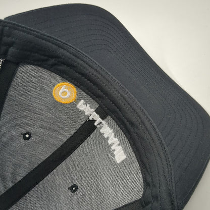 Richardson Trucker Hat Black One Size Pallmann Mesh Back Snapback Yellow White