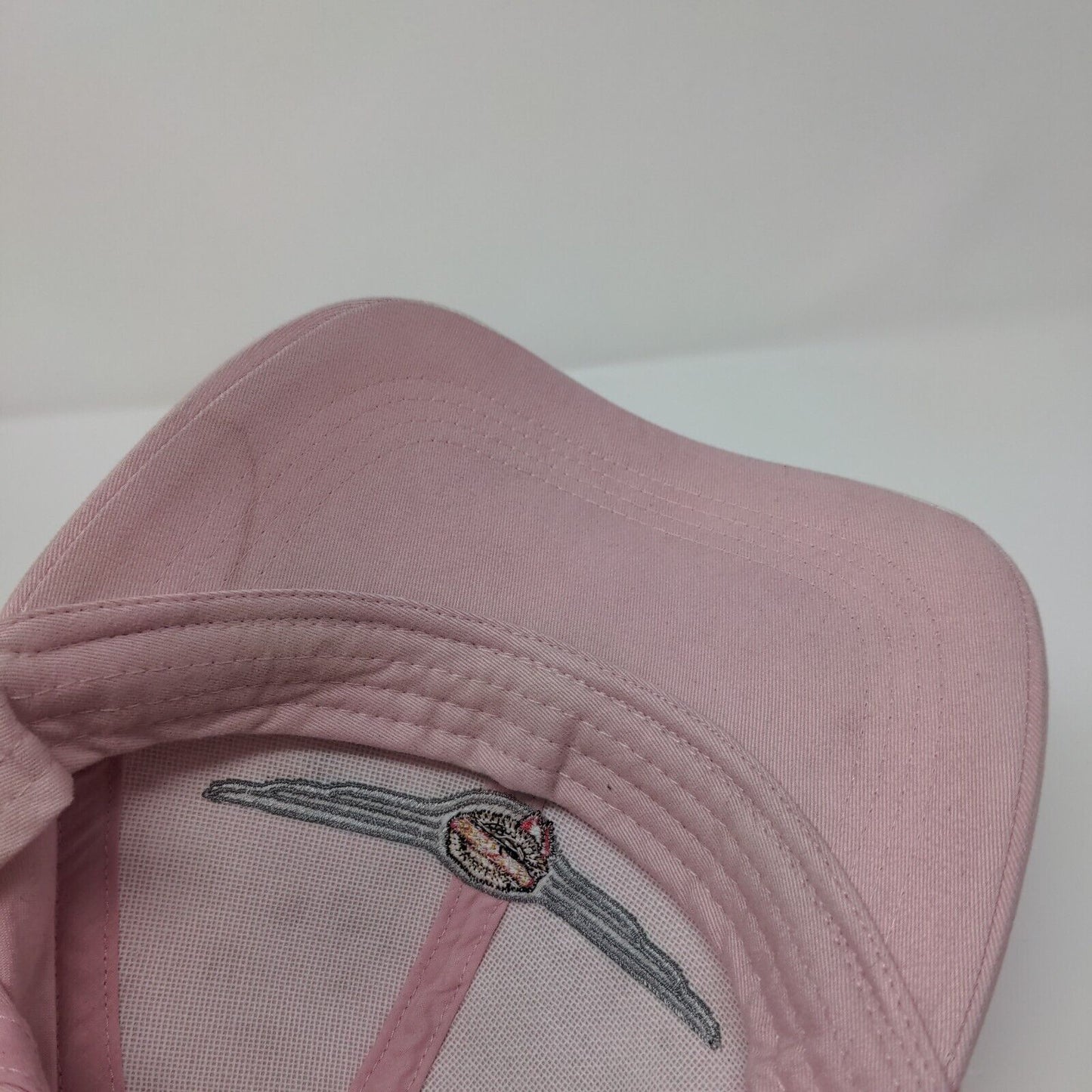 Chrysler Strapback Hat Pink OSFA Adjustable Embroidered Vent Holes