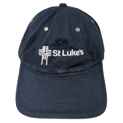 St. Lukes Slideback Hat Blue One Size Adjustable Embroidered 6 Panel Fahrenheit
