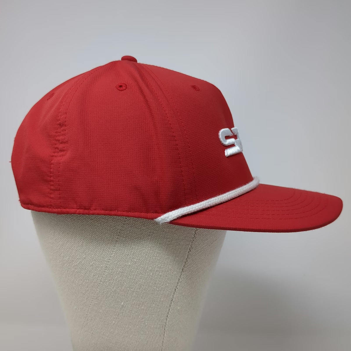 Cap America 5 Panel Red White One Size Rope Brim Snapback Polyester Logo Hat