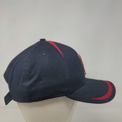 New Era Men's Strapback Hat Blue Embroidered Boston Red Sox Logo 9Forty Logo