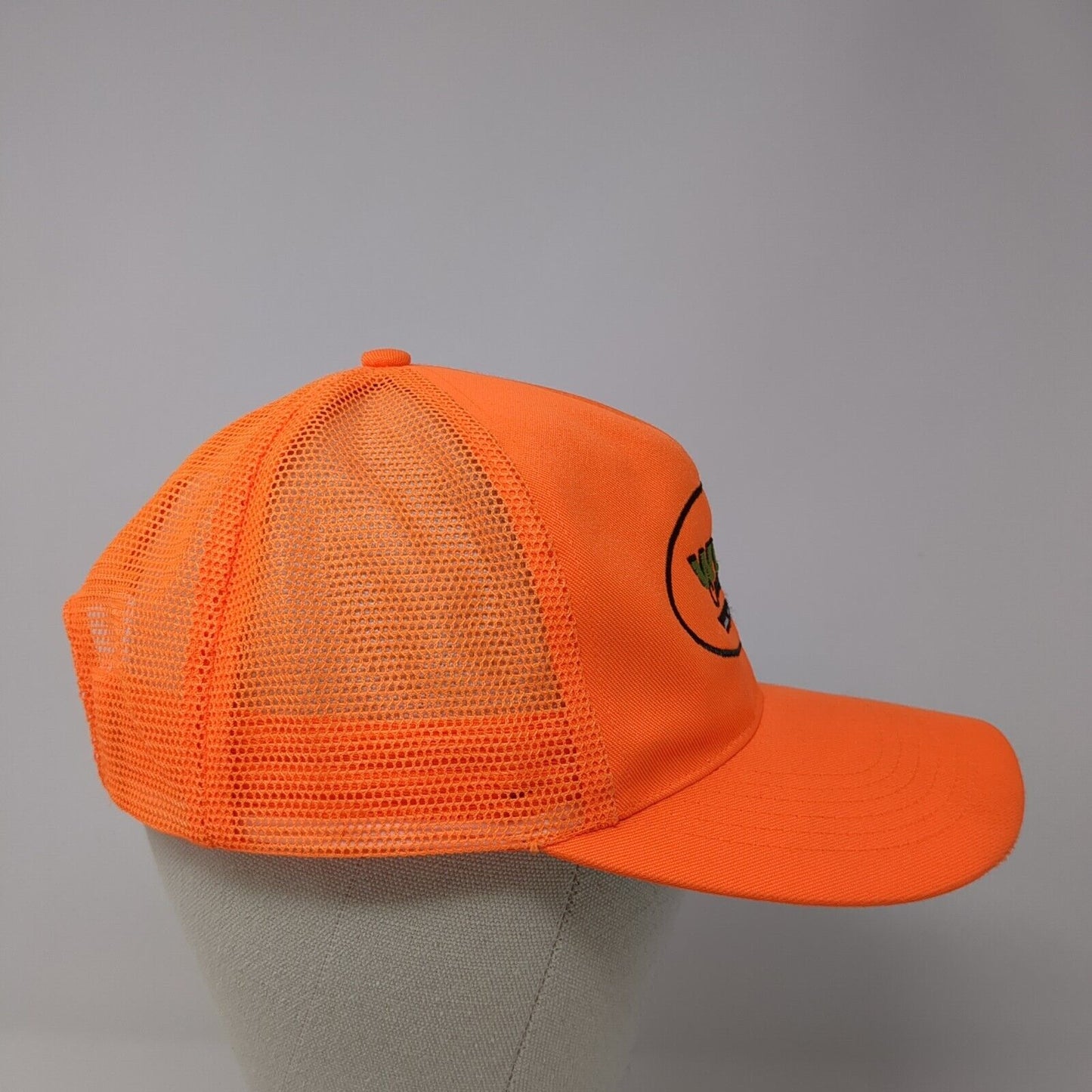 West Contracting Snapback Mesh Back Trucker Hat Orange One Size 6 Panel