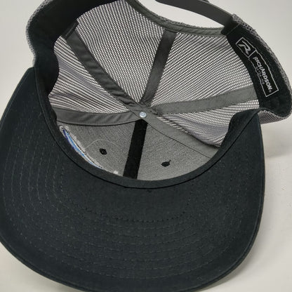 Richardson Trucker Hat Black Gray One Size Snapback Mesh Idaho Milk Products