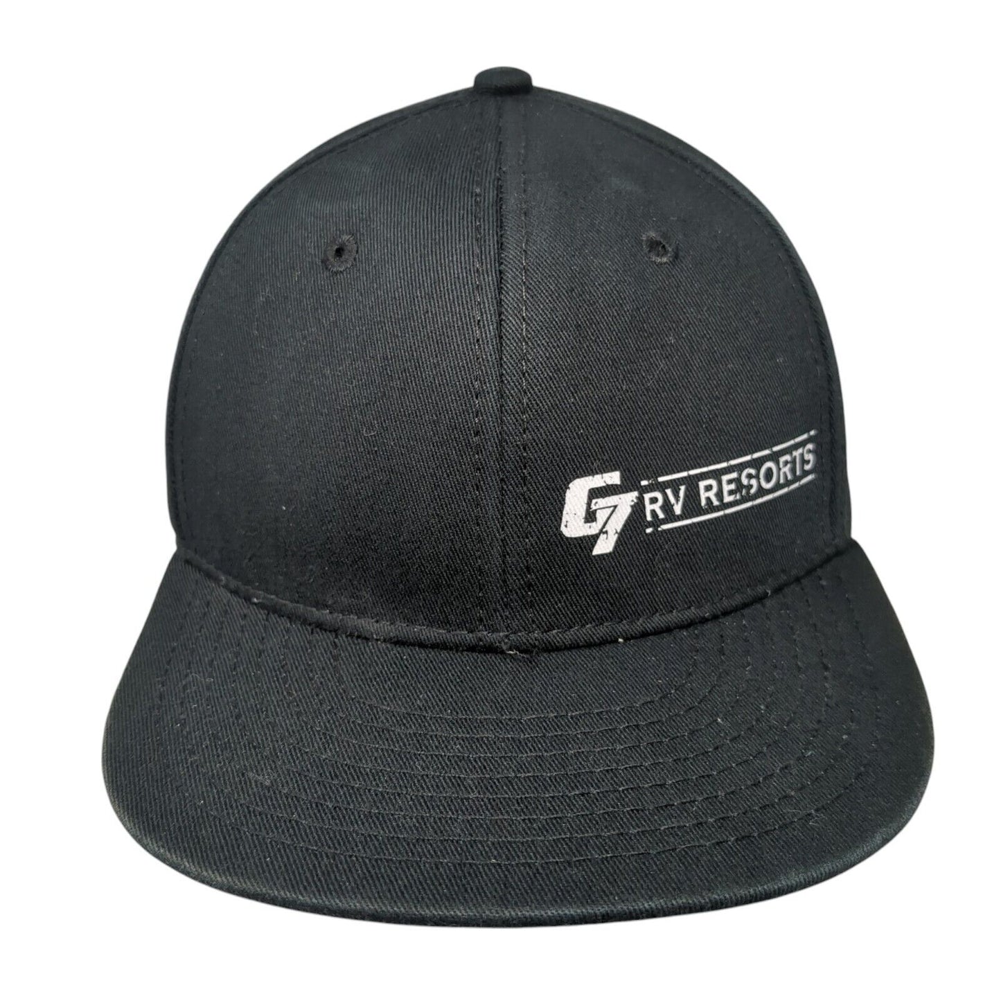 G7 RV Resorts Snapback Hat Black Youth One Size Adjustable Solid Otto