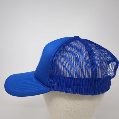 American Legion Snapback Trucker Hat Blue One Size Mesh Back Adjustable