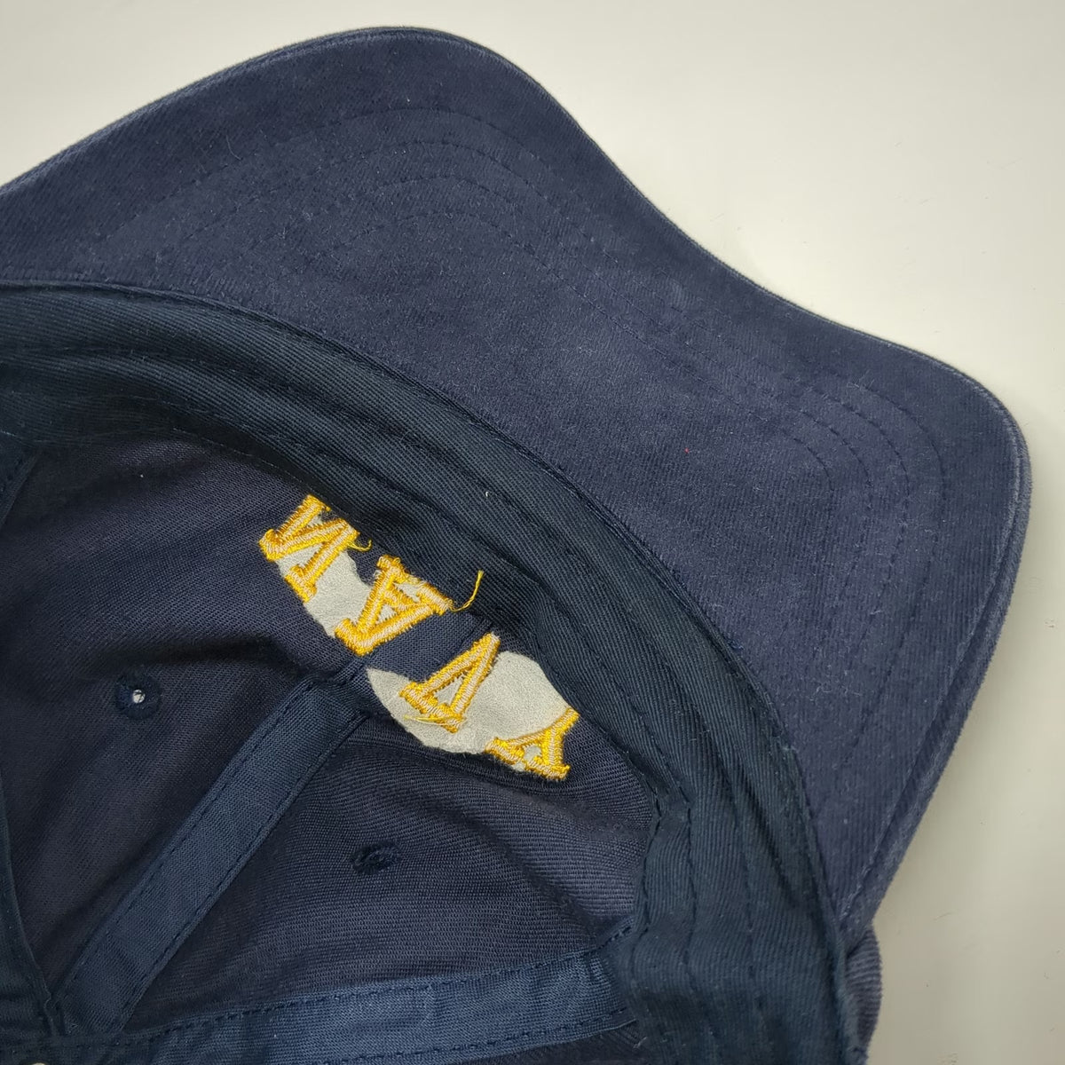 Oarsman 913 Baseball Cap Blue Yellow One Size Slideback Navy Embroidery hat