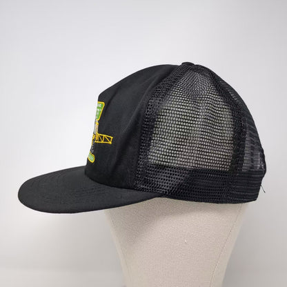 Cyanamid AgriCenter Custom Application Trucker Hat Black Snapback USA Vintage