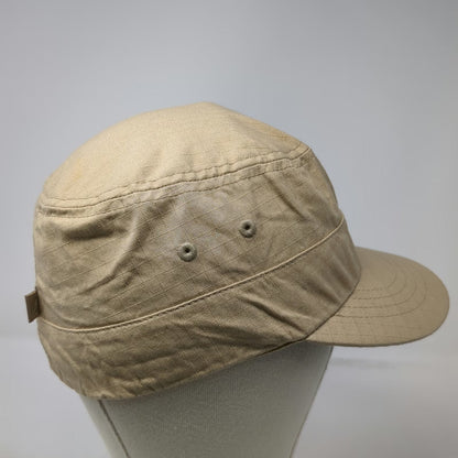 Kangol Army Cap Beige S/M Flexfit Embroidered Logo Cotton Military Cadet Hat