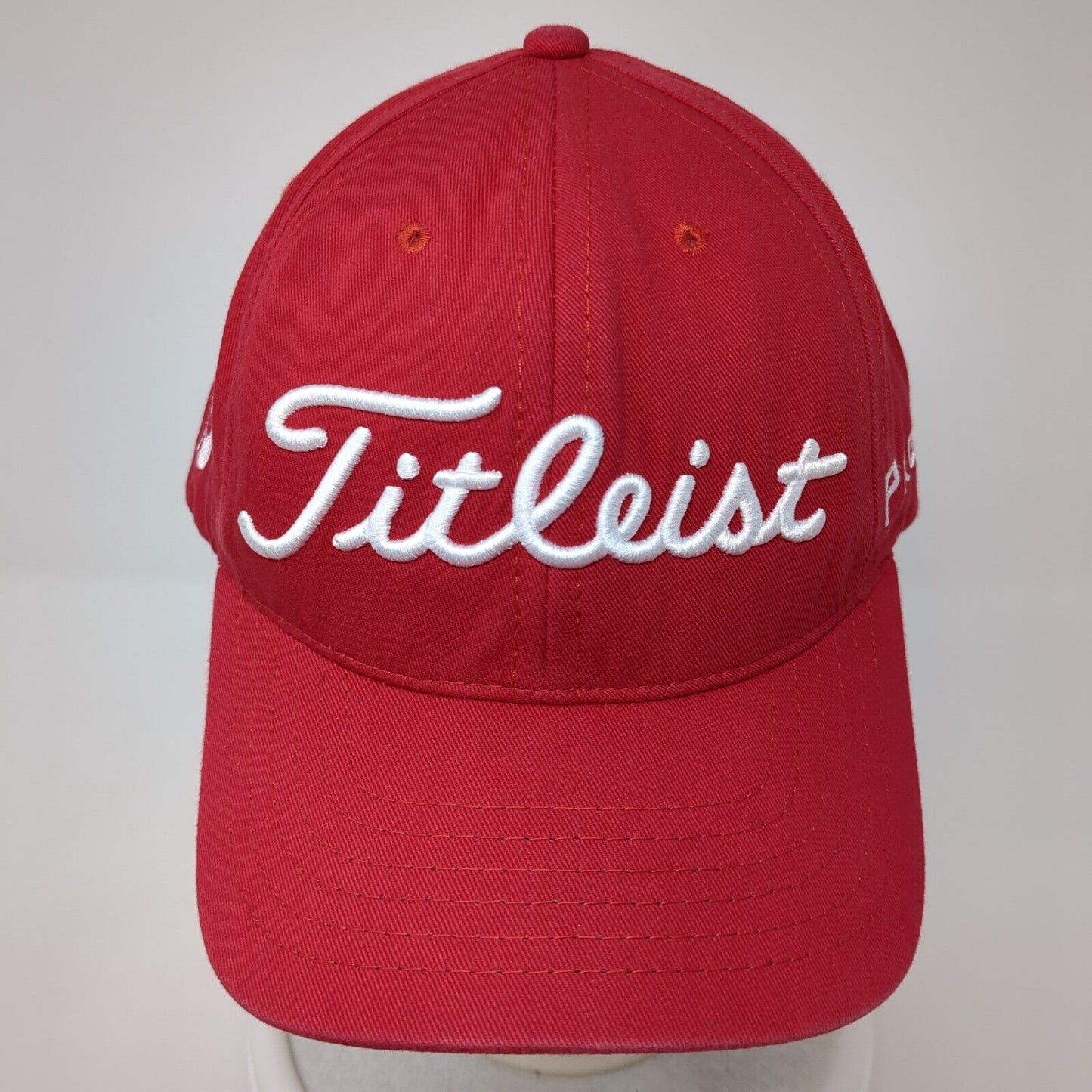 Titleist Pro V1 FJ Slideback Hat Red One Size Adjustable Embroidered 6 Panel