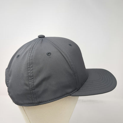 Adidas Snapback Gray One Size Hat Performance Logo Adjustable 6 Panel Curved