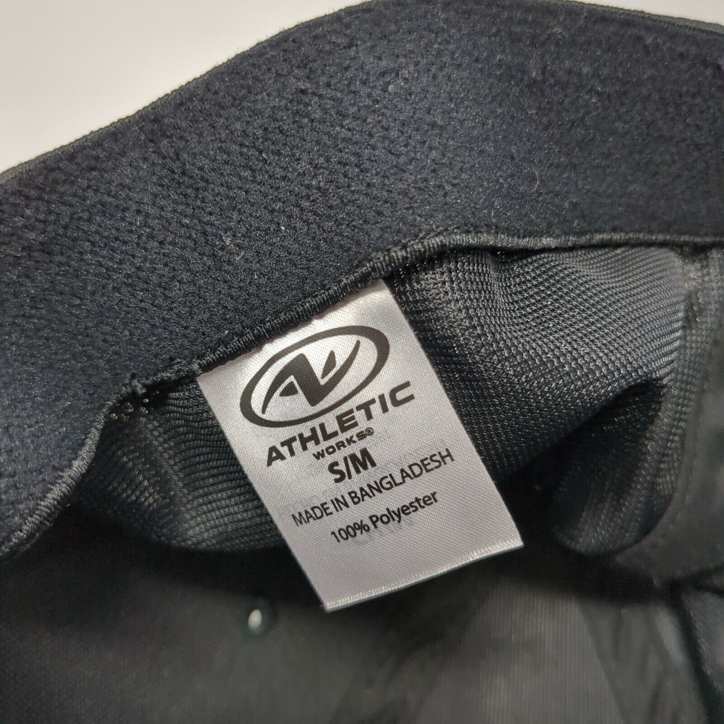 Moto Designs Fitted Hat Black S/M Stretch Solid 6 Panel Athletic Works