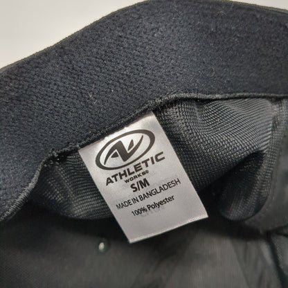 Moto Designs Fitted Hat Black S/M Stretch Solid 6 Panel Athletic Works