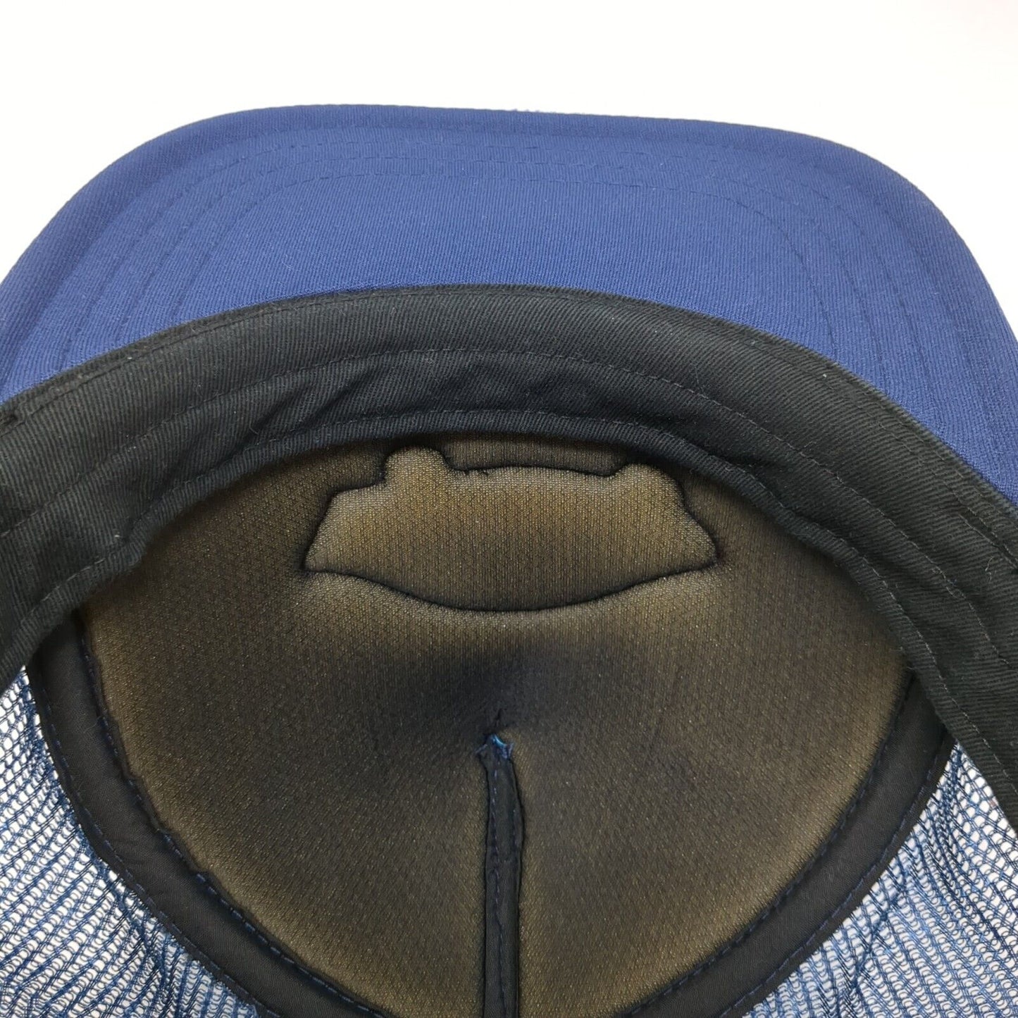 VANS Off The Wall Snapback Trucker Hat Blue One Size Adjustable Mesh Back Rope