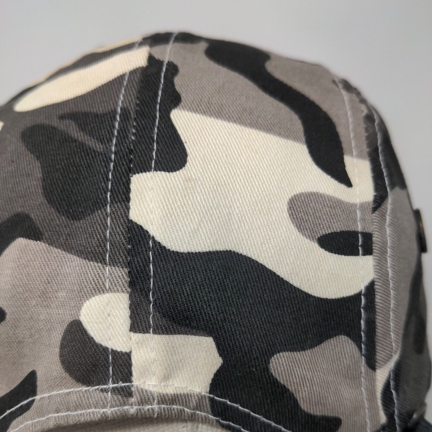 KB ETHOS Slideback 5 Panel Hat Gray Camo One Size Adjustable Vent Holes