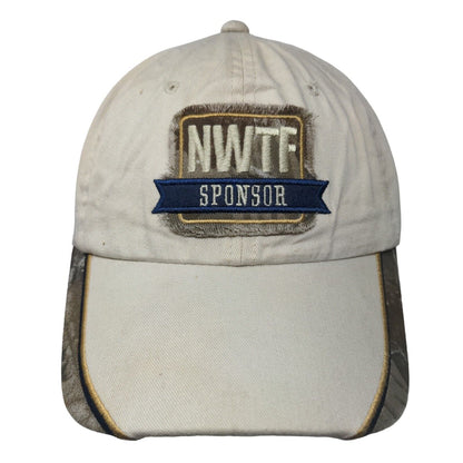 NWTF Sponsor Slideback Hat Tan OSFM Embroidered Adjustable 6 Panel