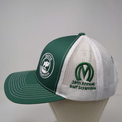 Pacific Headwear Trucker Hat Green One Size Butte Irrigation Buffalo Bison Golf