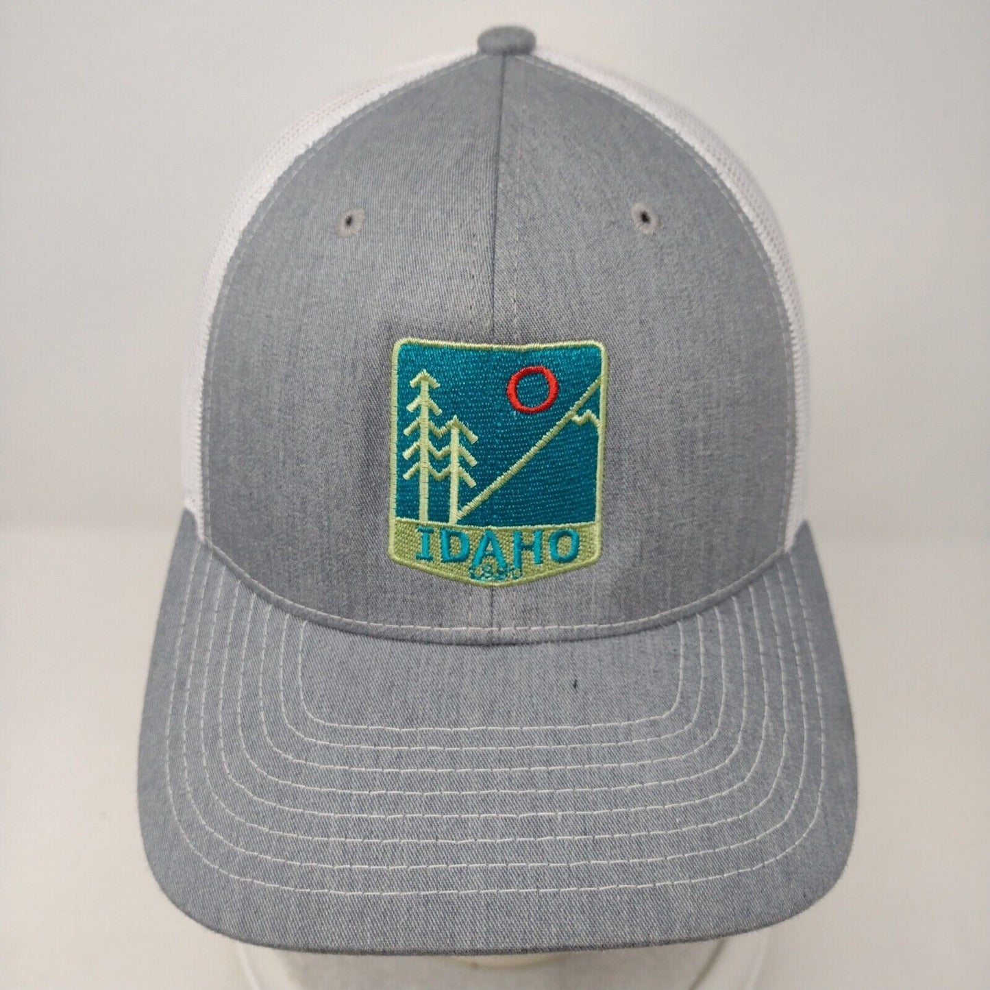 Idaho Snapback 112 Trucker Hat Gray OSFA Adjustable Mesh Back Richardson