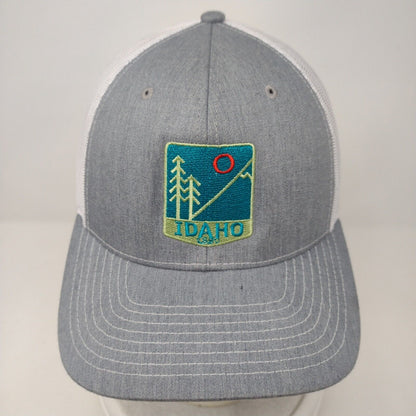 Idaho Snapback 112 Trucker Hat Gray OSFA Adjustable Mesh Back Richardson
