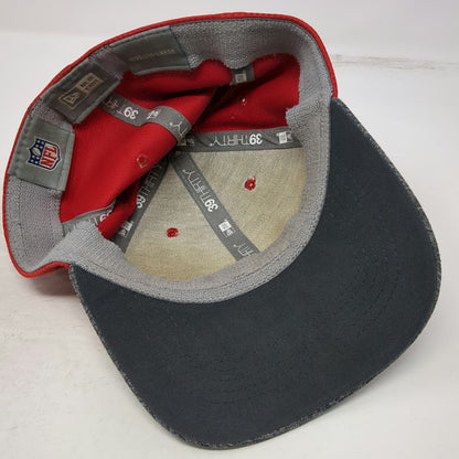 Tampa Bay Buccaneers NFL New Era Cap Red L 39THIRTY Stretch Fit Gray Logo Hat