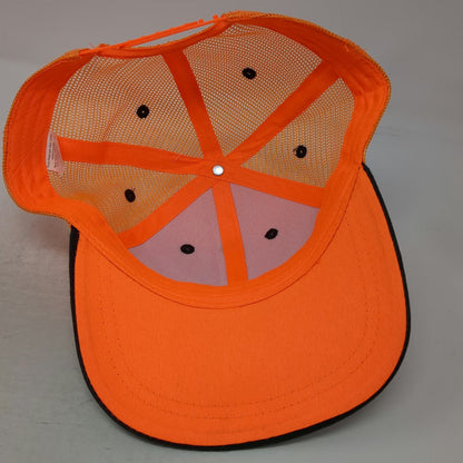 Tractor Supply Co Trucker Hat Orange Black One Size Snapback Mesh Logo Work Hat
