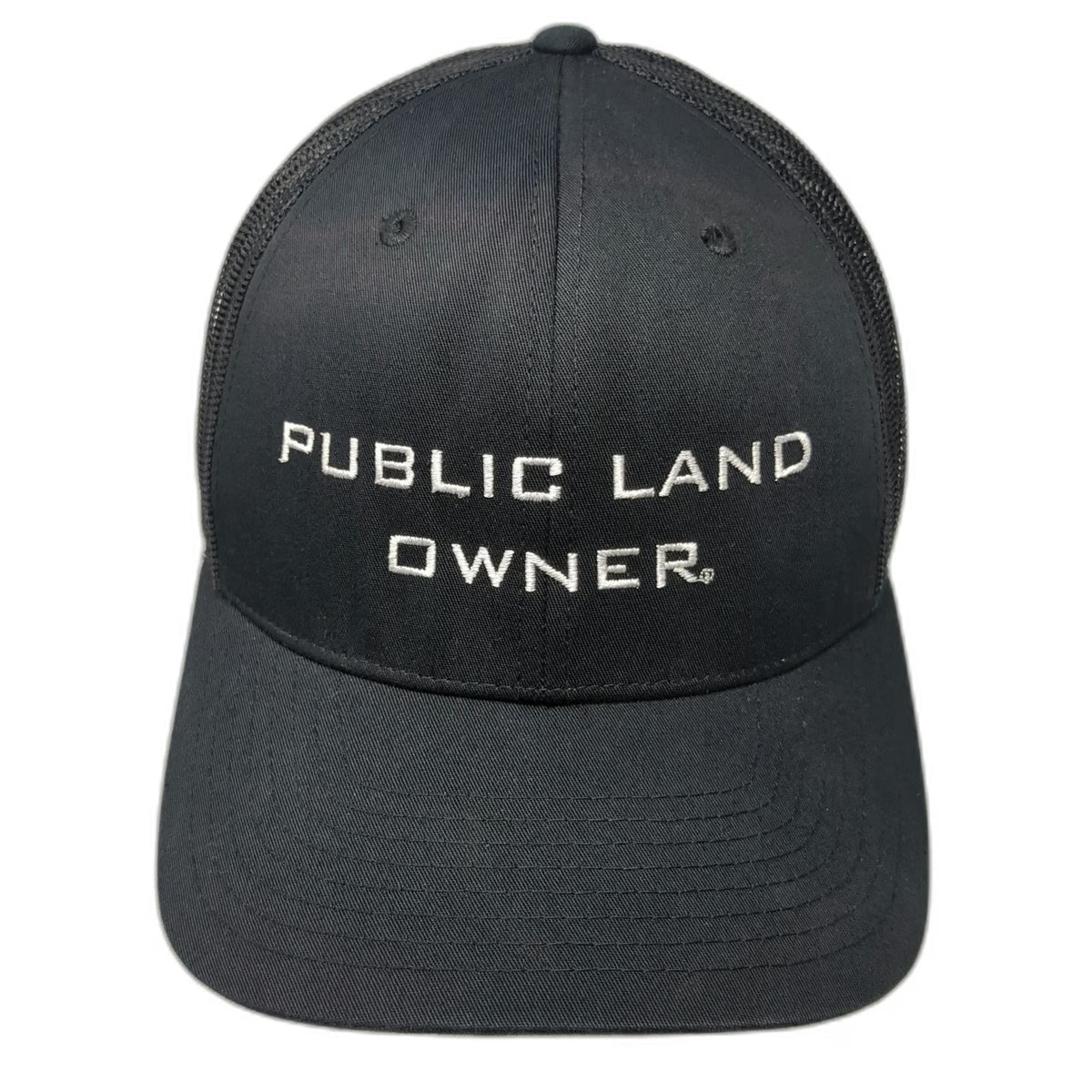 Richardson Trucker Hat Black One Size Public Land Owner Hunters Anglers Mesh