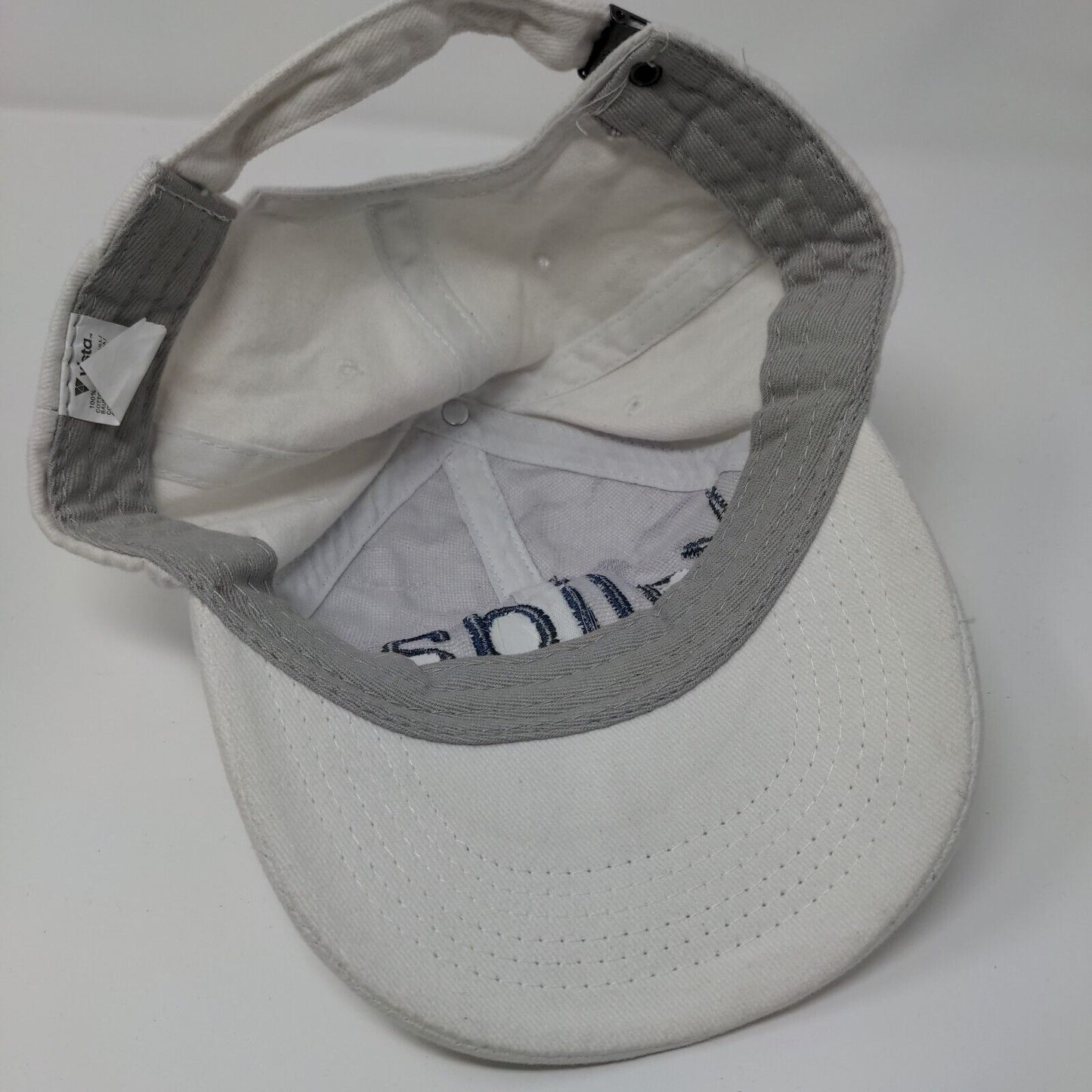 Validar Slideback Hat White One Size Adjustable Embroidered 6 Panel