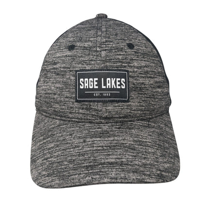 Sage Lakes Snapback Trucker Hat Gray One Size Adjustable Mesh Back Pukka