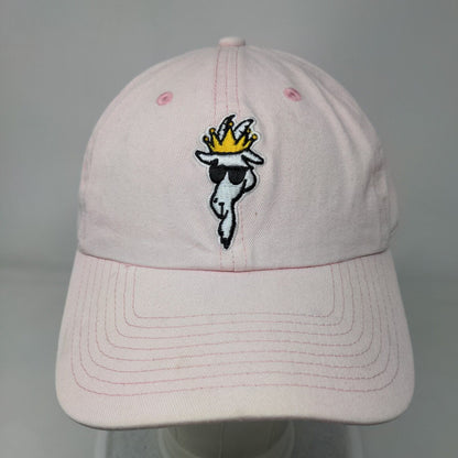 Goat USA Slideback Hat Pink OSFA Embroidered Adjustable Vent Holes