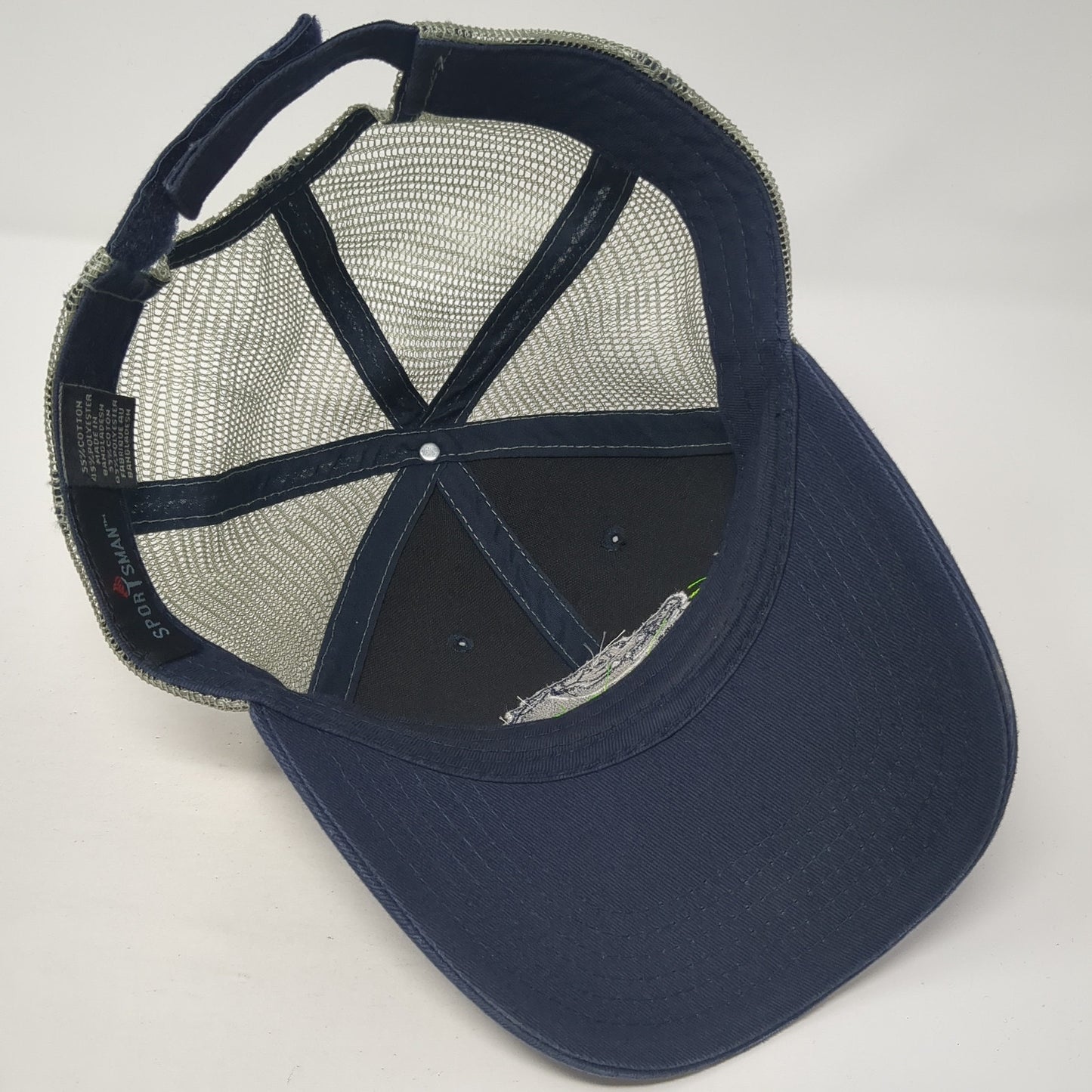 Shady Gators Strapback Trucker Hat Blue One Size Adjustable Mesh Back Sportsman