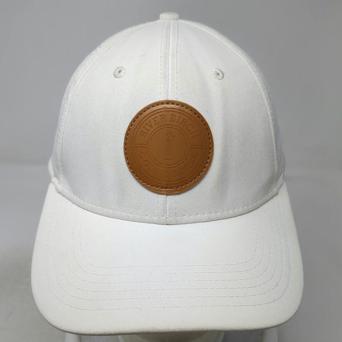 Legendary Baseball Cap White One Size River Birch Golf Course Perforated Hat
