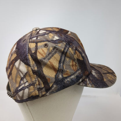 Cabelas Boys 5 Panel Brown Camo Snapback Hat Hunting Fishing Outdoor Gear