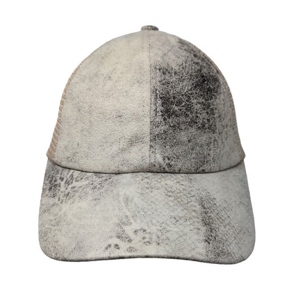 C.C Exclusives Strapback Mesh Back Trucker Hat Multi One Size Ponytail