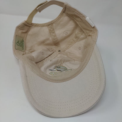 Green Wing Ducks Unlimited Strapback Hat Tan OSFA Adjustable Embroidered