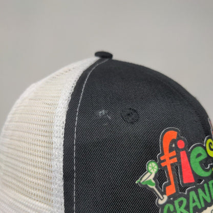 Fiesta Grande Mexican Grill Snapback Hat One Size Black Mesh Back Vent Holes