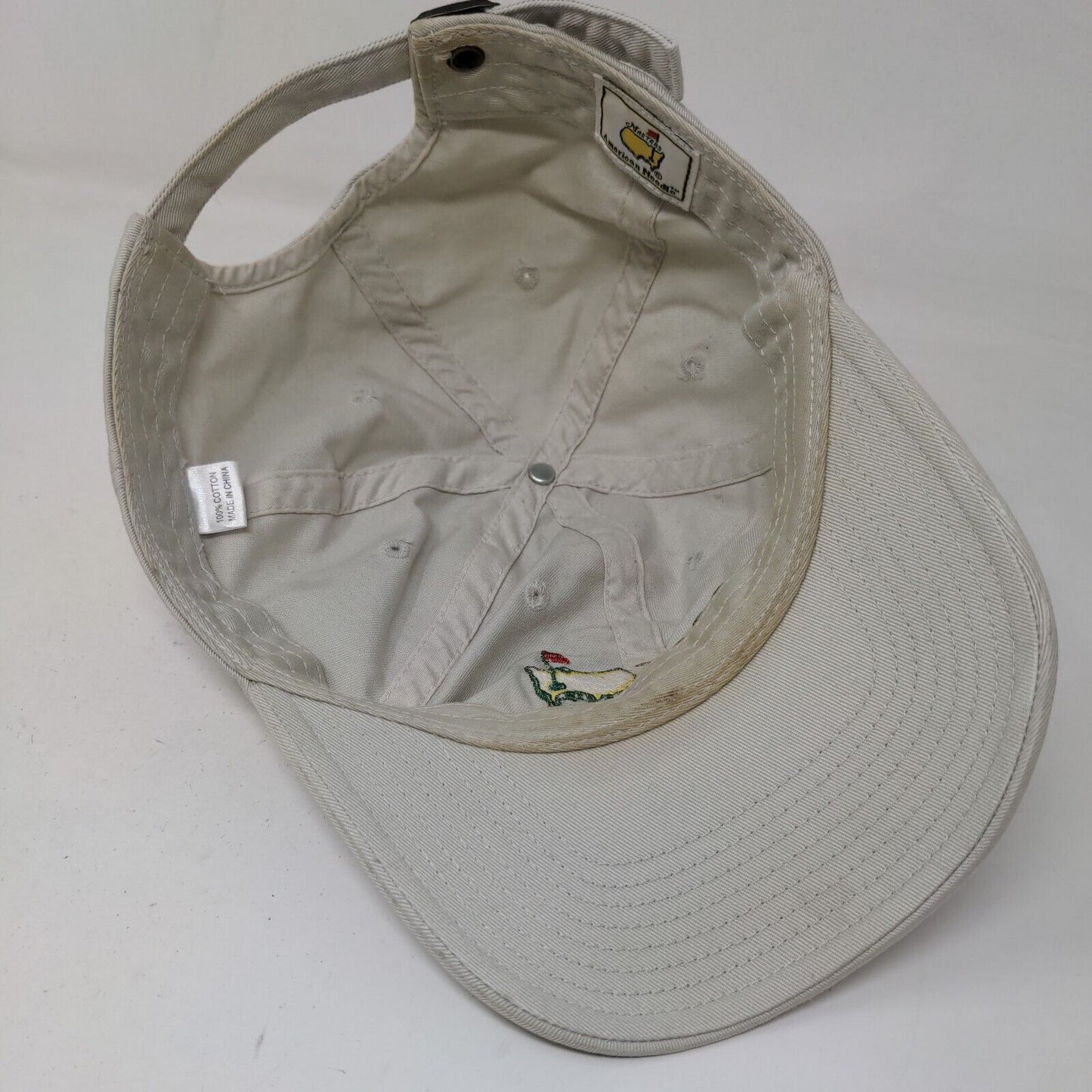 Master's Mens Slideback Hat Tan Adjustable Embroidered 2006 Golf